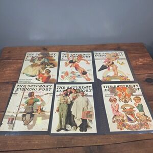 Saturday Evening Post Art Prints Multi OS Multicolor Good 12pc Rockwell Lot